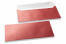 Värilliset helmiäiskuoret, punainen - 110 x 220 mm | PIT Packaging.fi | Kirjekuorimaa