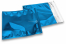 Värilliset metallinhohtoiset foliokuoret, sininen - 220 x 220 mm | PIT Packaging.fi | Kirjekuorimaa