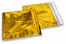 Värilliset metallinhohtoiset foliokuoret, holografinen, kulta - 165 x 165 mm | PIT Packaging.fi | Kirjekuorimaa