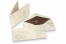 Marmoroitu kirjekuori (96 x 181 mm) ja kortti (90 x 173 mm) - ruskea marmori, ruskea vuoraus | PIT Packaging.fi | Kirjekuorimaa