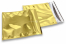 Värilliset metallinhohtoiset foliokuoret, kulta - 165 x 165 mm | PIT Packaging.fi | Kirjekuorimaa