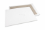 Kartonkitaustaiset kirjekuoret - 450 x 600 mm, edessä valkoinen kraft 120 gr, takana 700 g harmaa duplex, ei liimaa / ei tarranauhaa | PIT Packaging.fi | Kirjekuorimaa