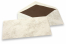 Marmoroidut kirjekuoret - 110 x 220 mm, ruskea marmori, ruskea vuoraus | PIT Packaging.fi | Kirjekuorimaa
