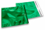 Värilliset metallinhohtoiset foliokuoret, vihreä - 220 x 220 mm | PIT Packaging.fi | Kirjekuorimaa