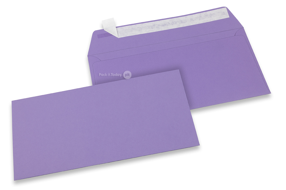 Värilliset paperikirjekuoret, violetti - 110 x 220 mm