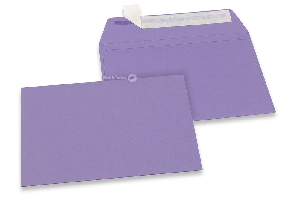 Värilliset paperikirjekuoret, violetti - 114 x 162 mm