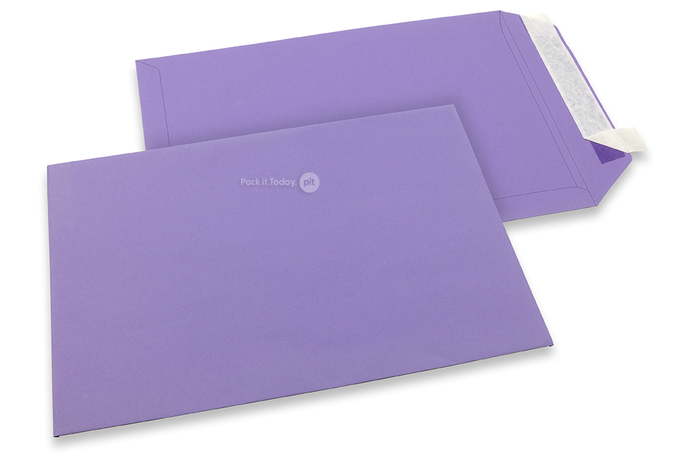 Värilliset paperikirjekuoret, violetti - 229 x 324 mm 