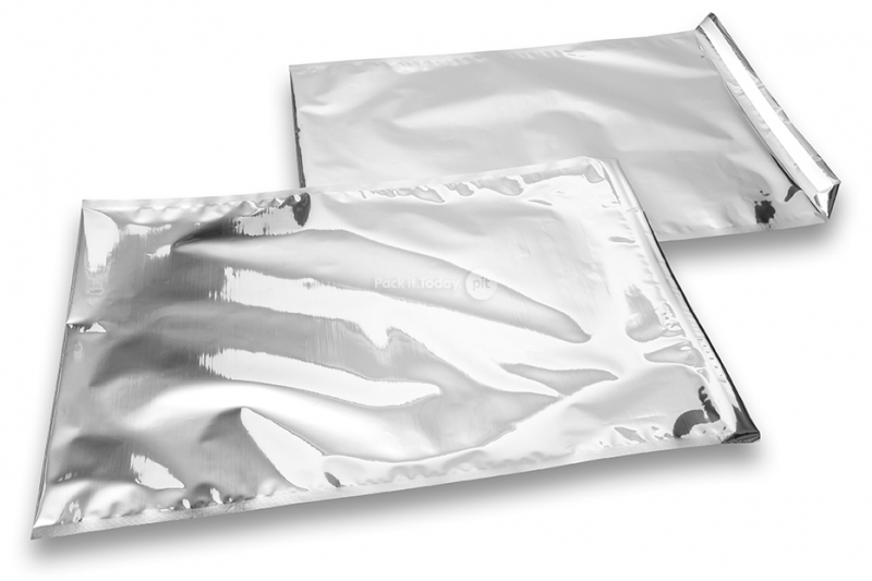 Värilliset metallinhohtoiset foliokuoret, hopea - 229 x 324 mm