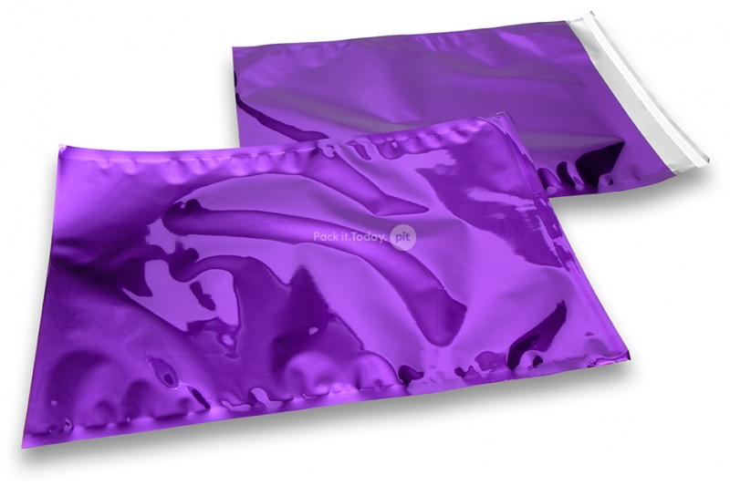Värilliset metallinhohtoiset foliokuoret, violetti - 229 x 324 mm