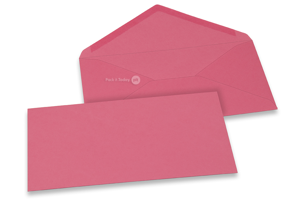 Värilliset korttikuoret - pinkki, 110 x 220 mm