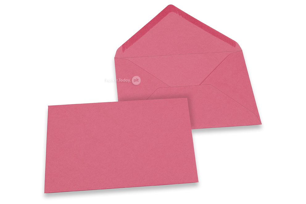 Värilliset korttikuoret - pinkki, 114 x 162 mm