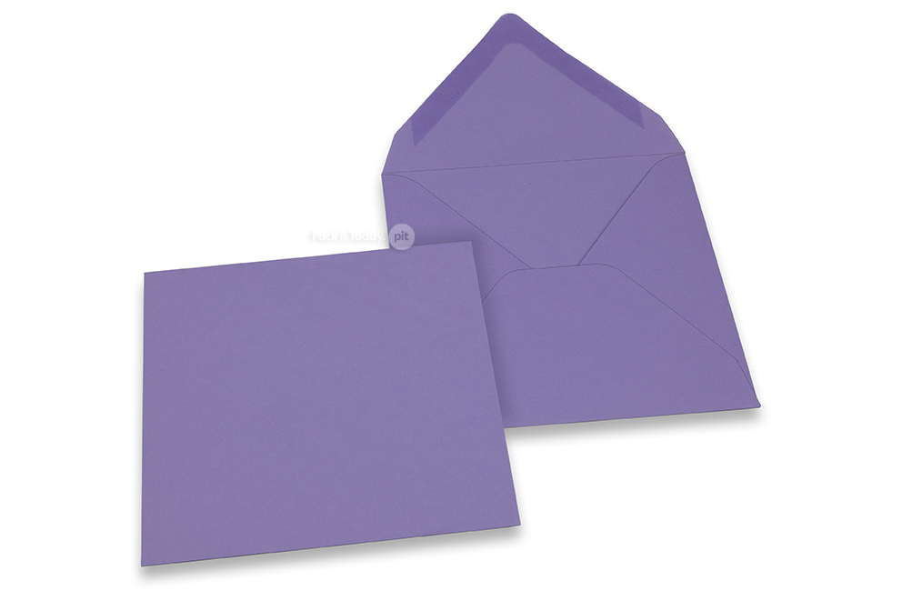 Värilliset korttikuoret - violetti, 155 x 155 mm