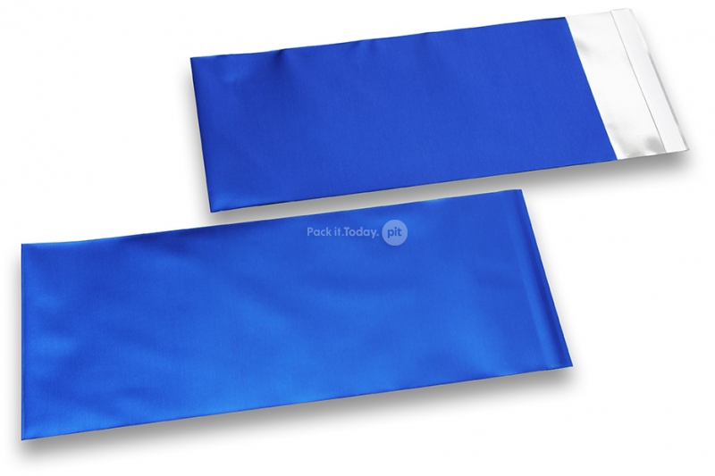 Tummansiniset mattametalliset foliokirjekuoret - 110 x 220 mm
