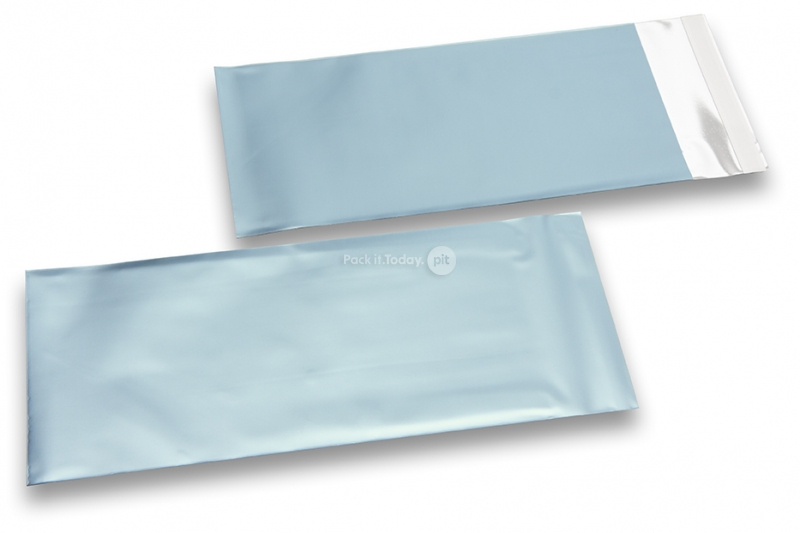 Jäänsiniset mattametalliset foliokirjekuoret - 110 x 220 mm