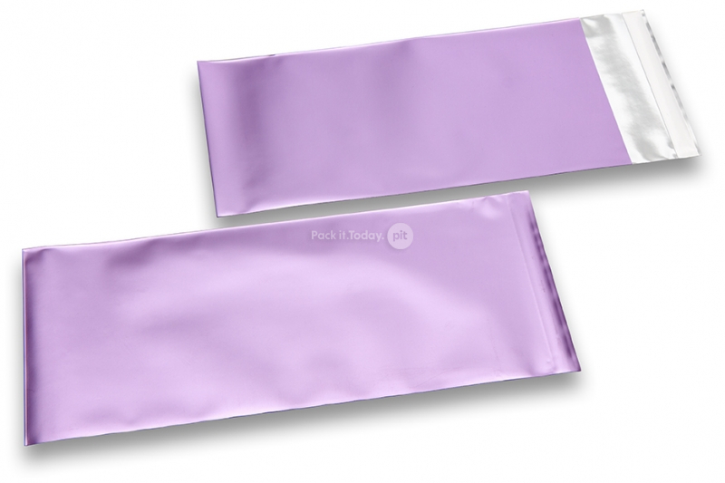 Liilat mattametalliset foliokirjekuoret - 110 x 220 mm
