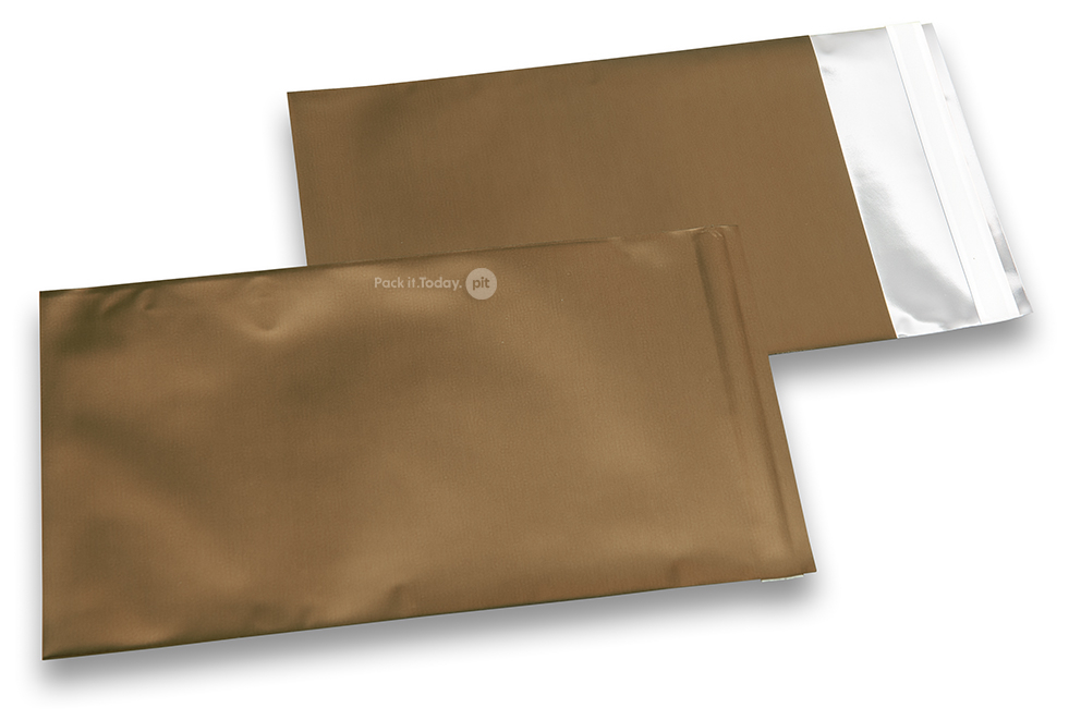 Kullanväriset mattametalliset foliokirjekuoret - 114 x 162 mm