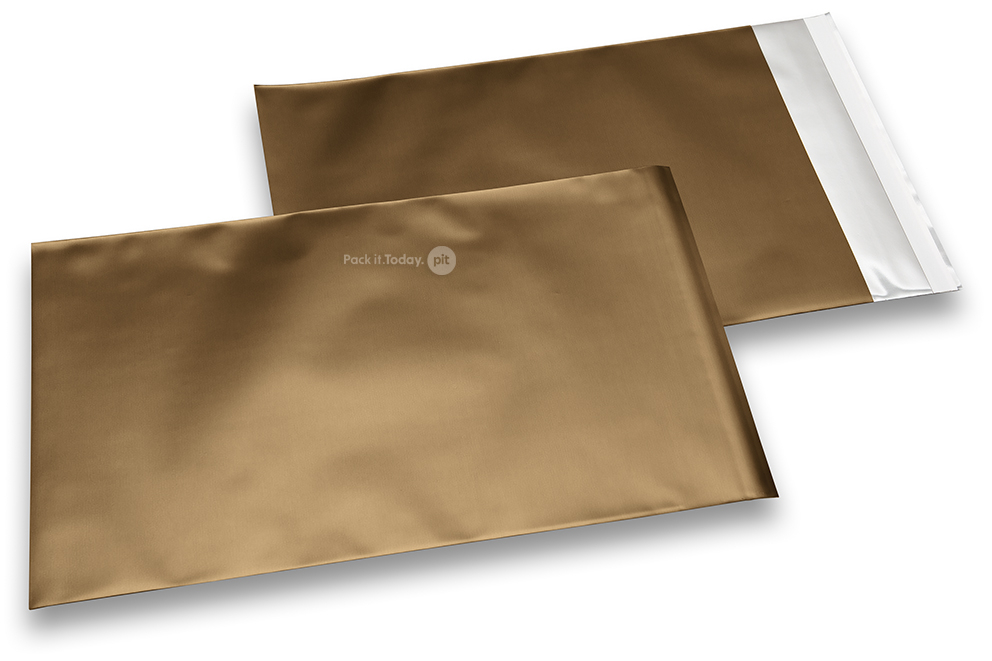 Kullanväriset mattametalliset foliokirjekuoret - 230 x 320 mm