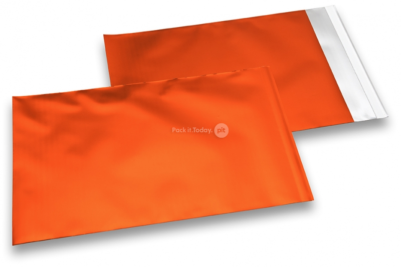 Oranssit mattametalliset foliokirjekuoret - 230 x 320 mm