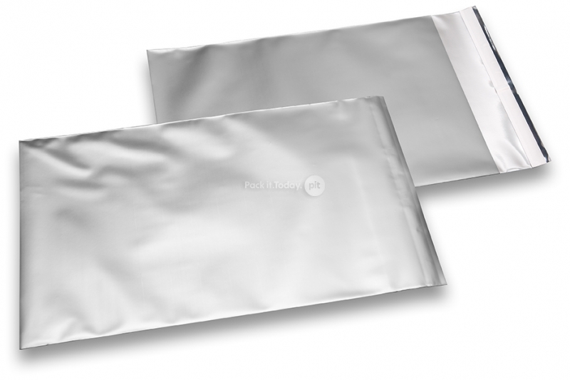 Hopeiset mattametalliset foliokirjekuoret - 230 x 320 mm