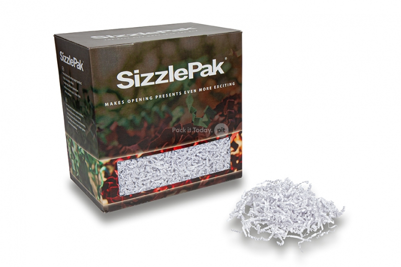 Paperisilppu SizzlePak - Valkoinen (1,25 kg), 80 gramman paperia