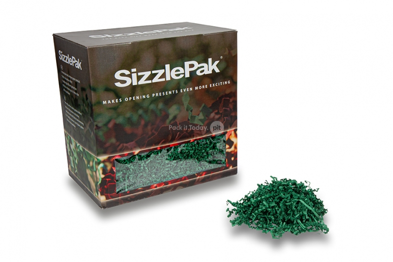 Paperisilppu SizzlePak - Tummanvihreä (1,25 kg), 80 gramman paperia