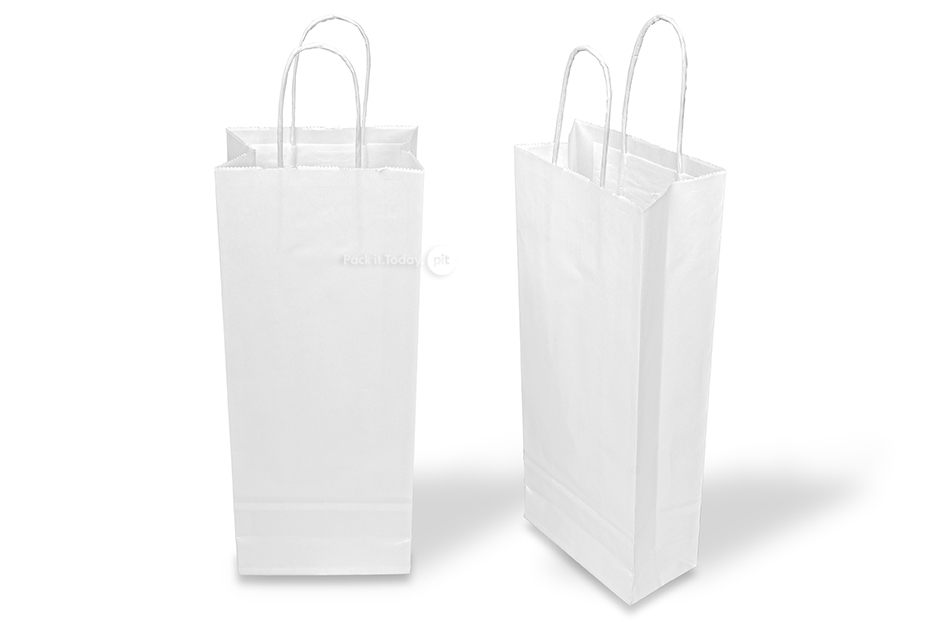 Viinikassi paperinen - valkoinen