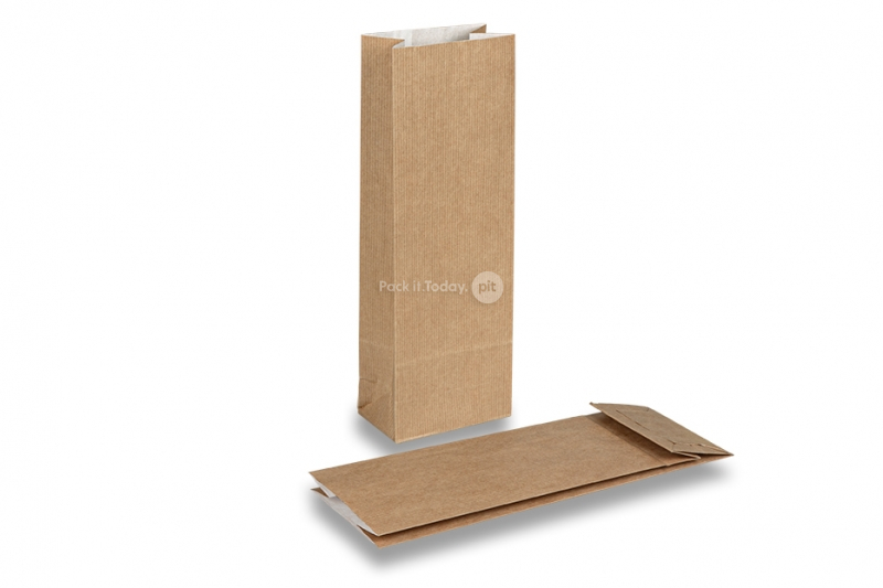 Paperipussi tasapohja ruskea - 105 x 65 x 298 mm ilman ikkunaa, 500 ml