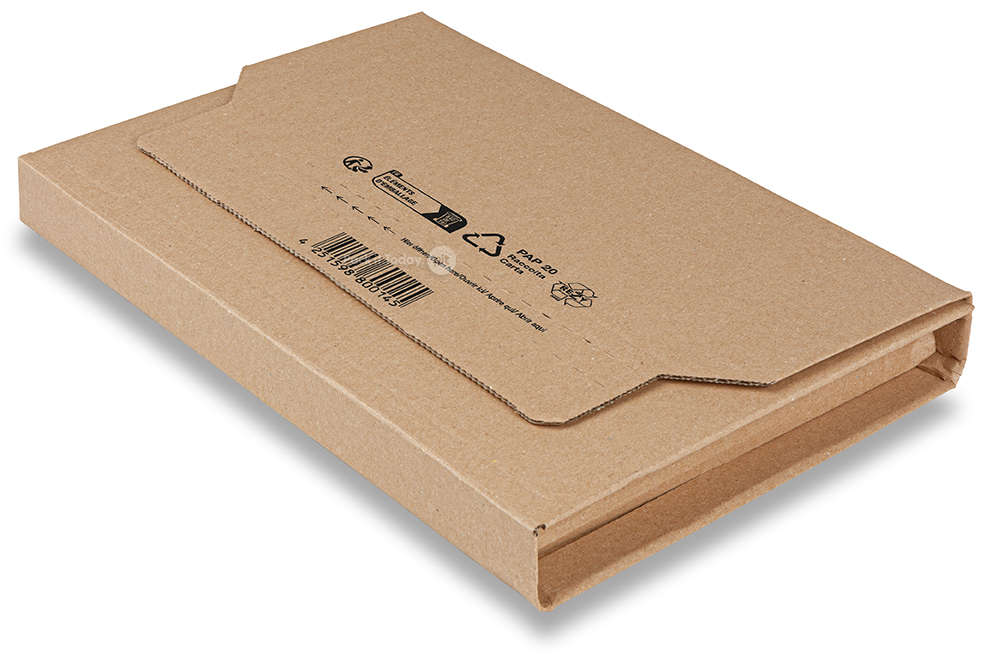 Kirjapakkaus - suljettu - ruskea