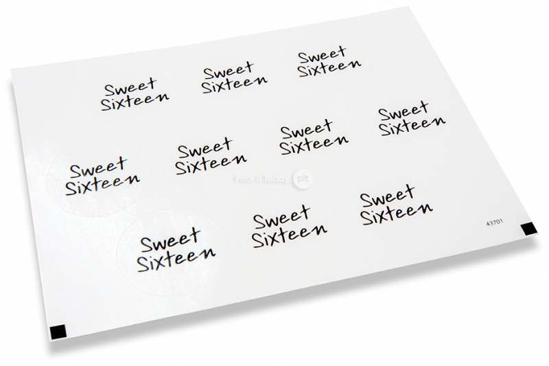 Juhla-aiheiset kirjeensulkijat - ”sweet sixteen” -teksti