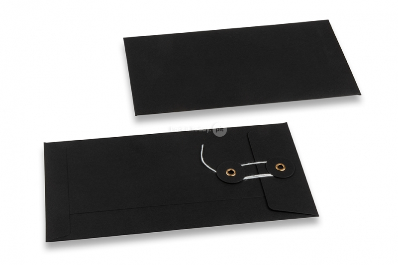 Kirjekuoret narusuljennalla - 110 x 220 mm, musta