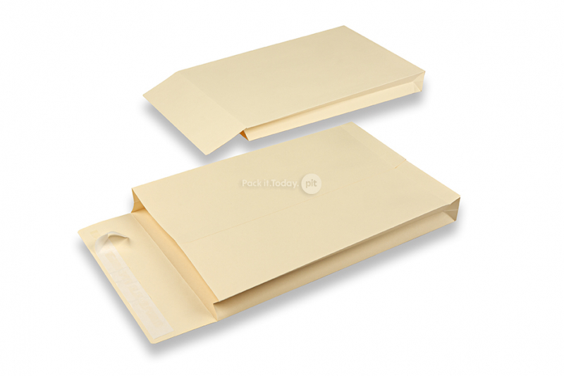 Sivulevikekuoret tasapohjalla - 230 x 350 x 40 mm, kerma