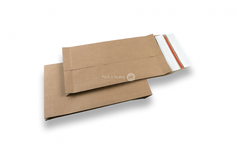 Paperiset postituspussit palautussulkimella - 200 x 300 x 50 mm