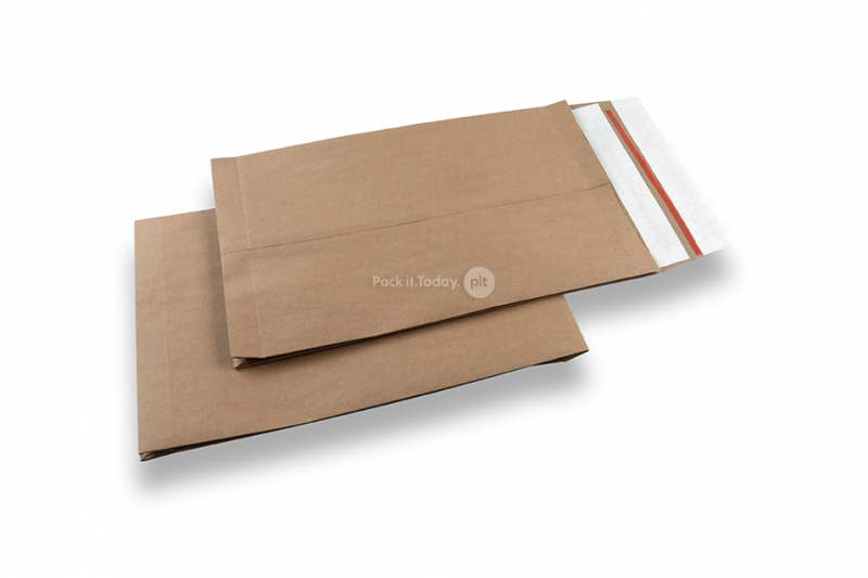 Paperiset postituspussit palautussulkimella - 250 x 350 x 50 mm