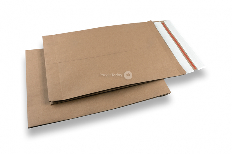 Paperiset postituspussit palautussulkimella - 320 x 430 x 80 mm