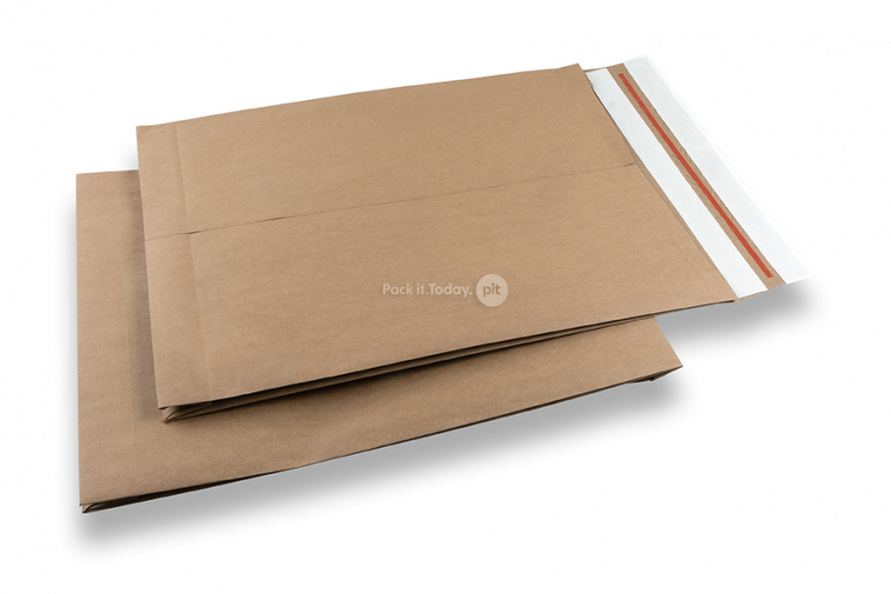 Paperiset postituspussit palautussulkimella - 380 x 480 x 80 mm