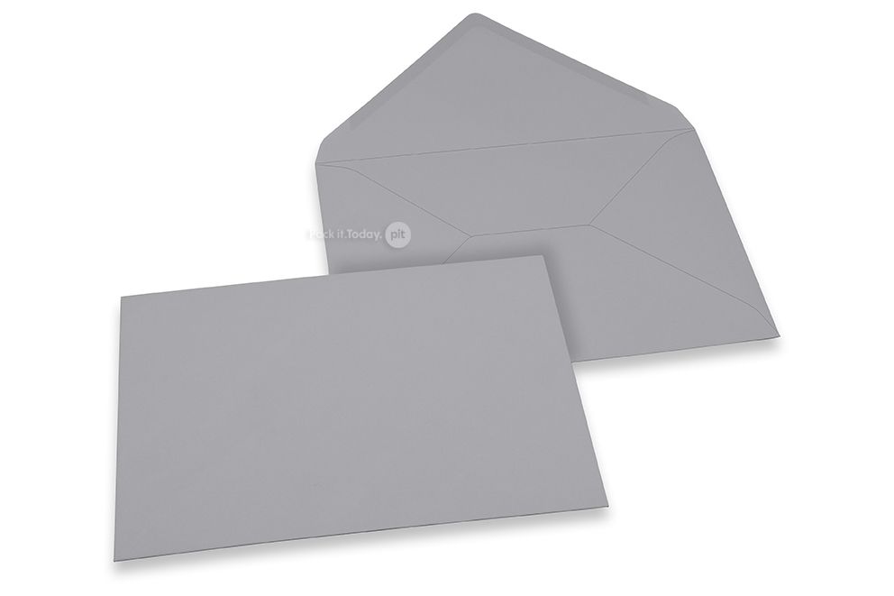 Värilliset korttikuoret - harmaa, 162 x 229 mm