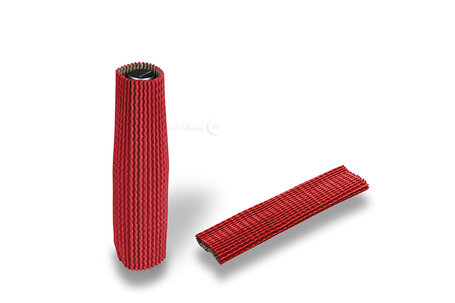 Pahvinen pullonsuojus tummanpunainen - 23 cm korkea: 3,5-5,5 cm:n halkaisijalle