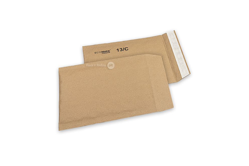Paperiset kuplapussit Ecomax - 150 x 215 mm, 13/C, ruskea
