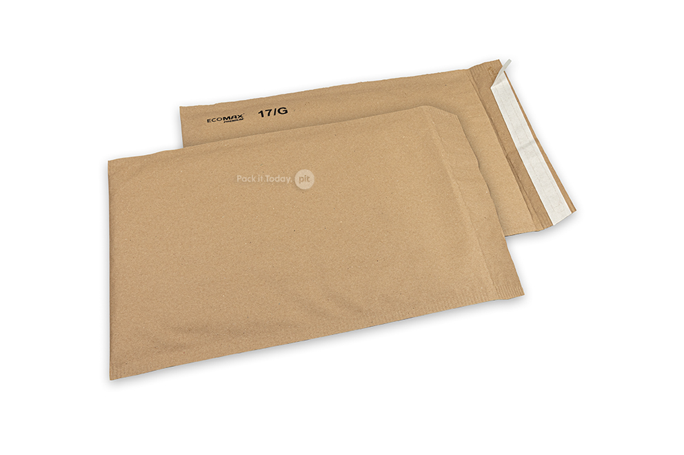 Paperiset kuplapussit Ecomax - 230 x 340 mm, 17/G, ruskea